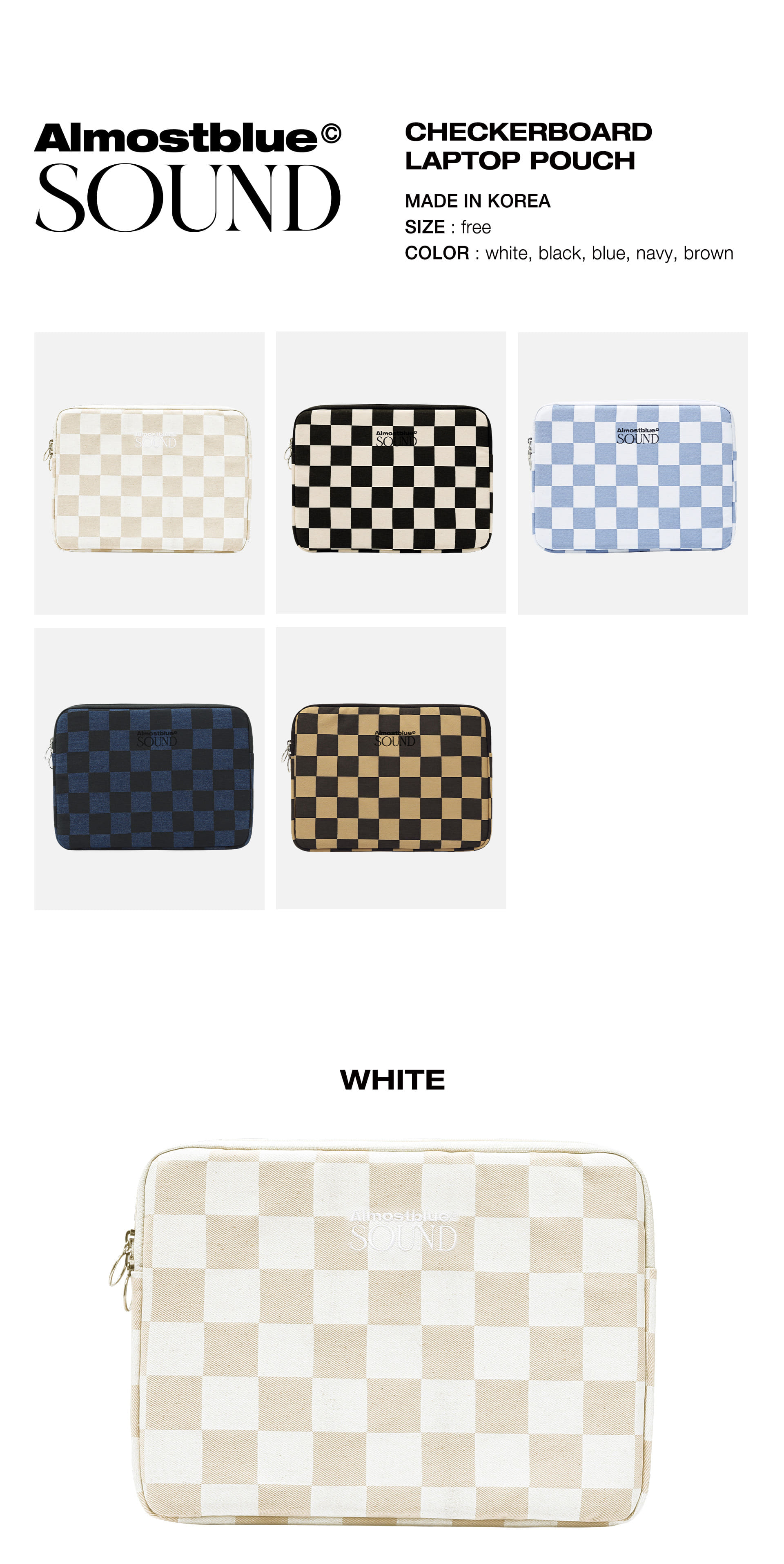CHECKERBOARD LAPTOP POUCH
